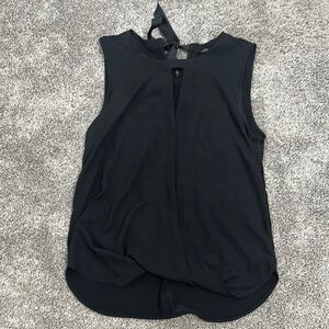 41 Hawthorn Black Sleeveless Tie Front Tank Top